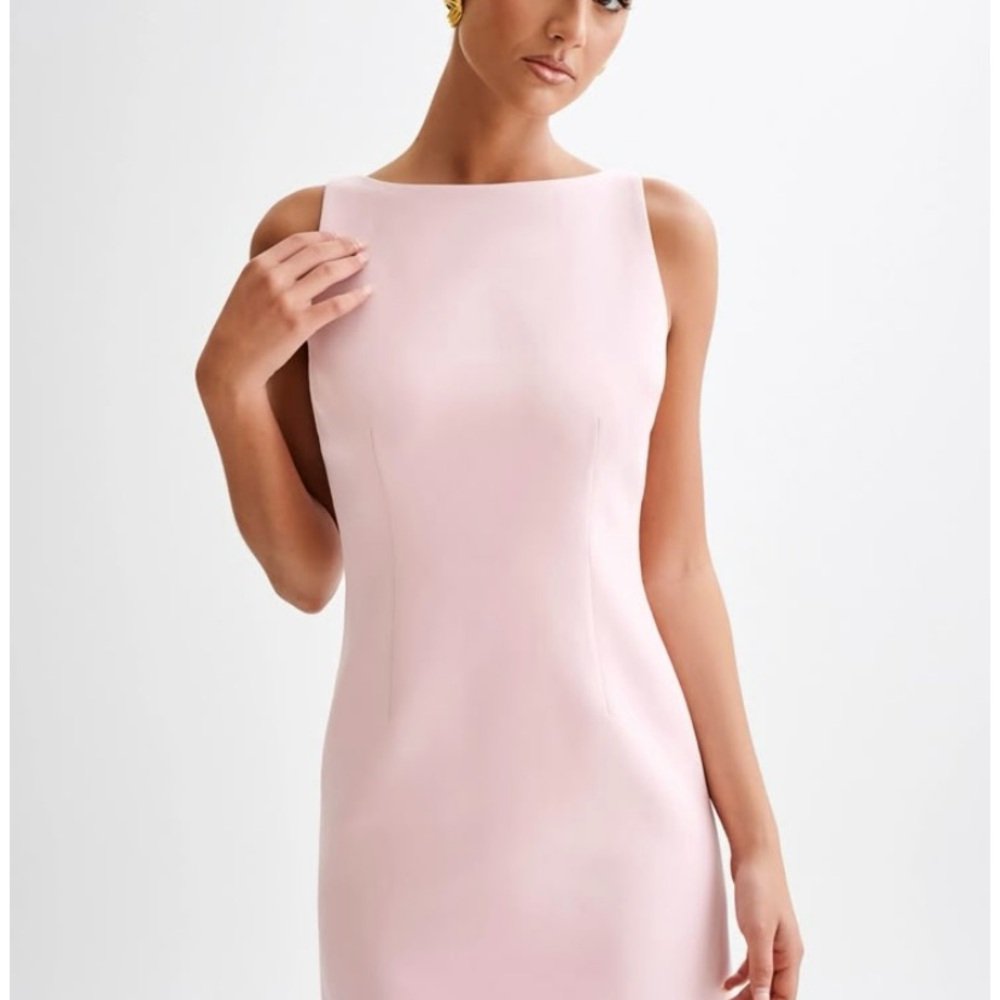 Meshki Angela Suiting Mini Dress - Baby Pink